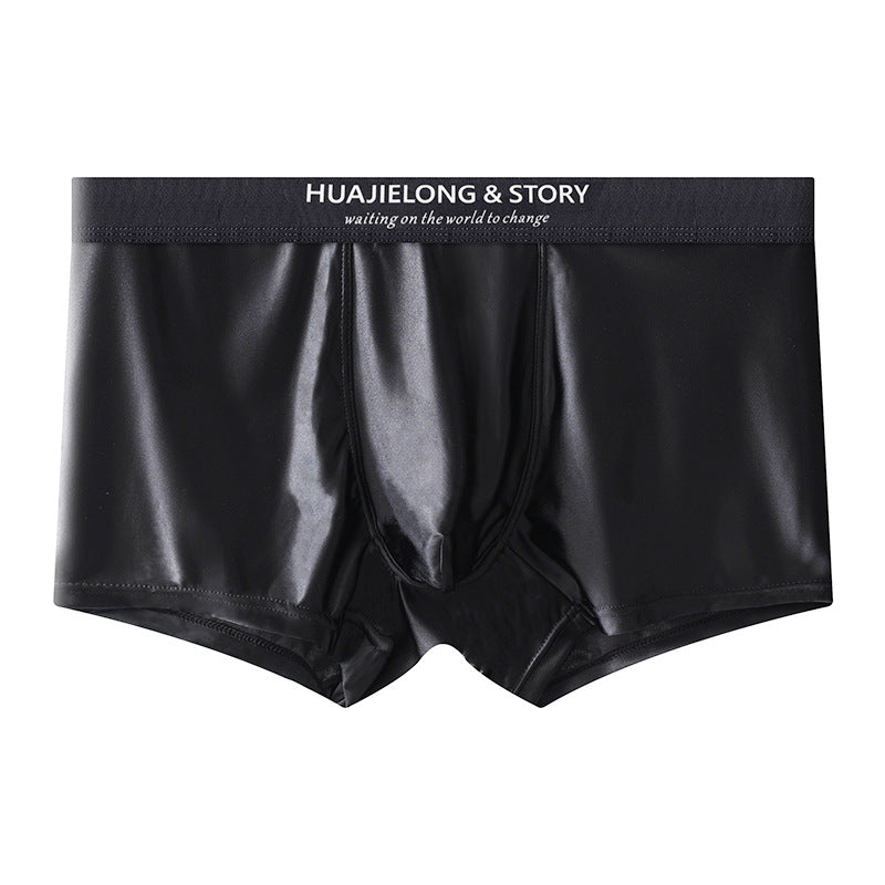 Elegant Silk Men's Ice Silk Underwear Mulberry Silk Antimicrobial Men's Boxer Briefs