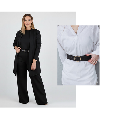 ⏳Time-Limited Special⏰Elegant 3-piece set including long cardigan, top and pants💞