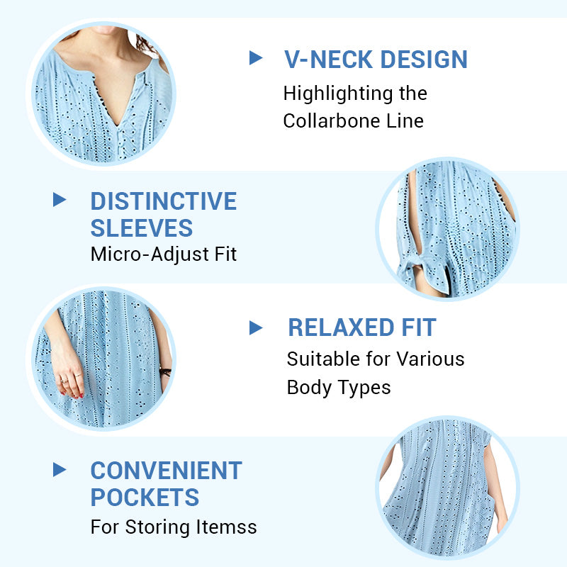 👗50% OFF NOW! 💃 Women's Elegant V-Neck Hollow-Out Solid Dress – Flattering cut, breathable fabric & perfect for summer parties or date nights ✨
