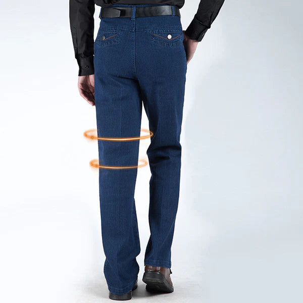 Men’s High Waist Straight Fit Jeans（50% OFF）