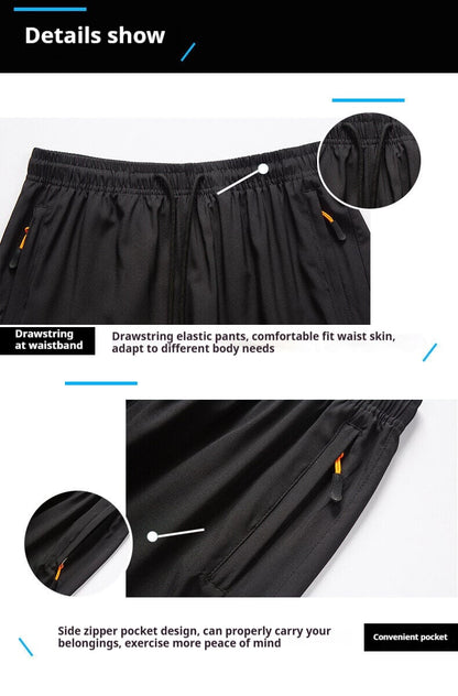 Men's Casual Solid Color Zipper Pocket Shorts – Summer Essential