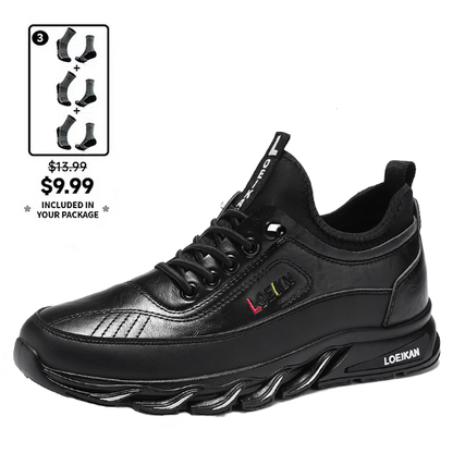 Men's Casual Fashion Orthopedic Hiking Shoes – Anti-Puncture, Anti-Collision, Non-Slip Arch Support  Leather Outdoor Sports Shoes for All-Terrain Performance