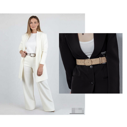 ⏳Time-Limited Special⏰Elegant 3-piece set including long cardigan, top and pants💞