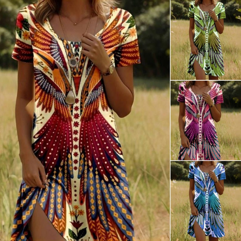 ✨Summer Hot Sale 50%OFF✨💃Women’s Floral Short Sleeve Dress🌸👗