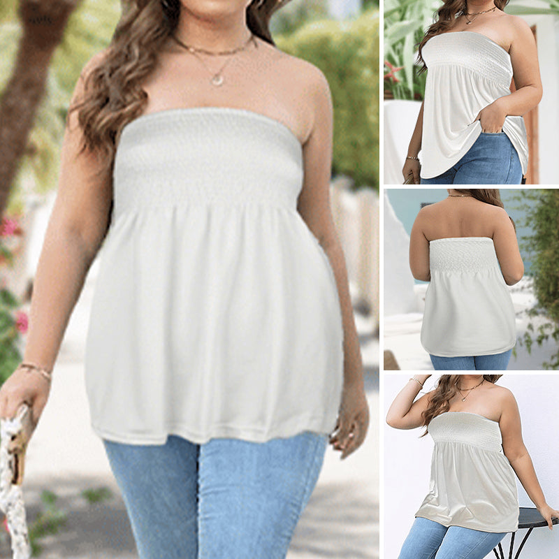 🔥Summer Hot Sale - Solid Chic Minimalist Basic Tube Top