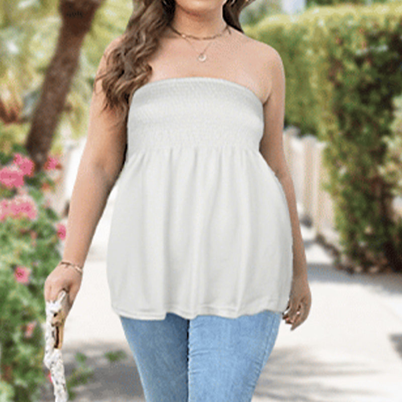 🔥Summer Hot Sale - Solid Chic Minimalist Basic Tube Top