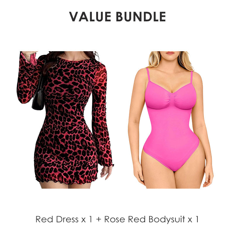 Women's Leopard Print Bodycon Mini Dress