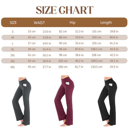 High Waisted Scrunch Butt Lifting Tummy Control Pocket Shaping Yoga Bootcut Leggings