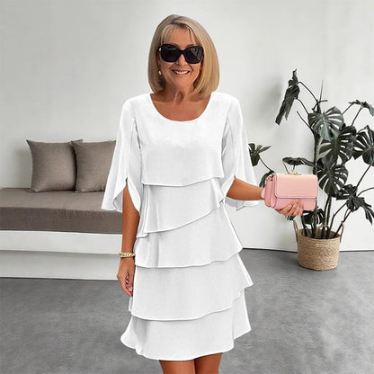 🌸Spring Sale 59% OFF🎁👗Women's Elegant Layered Ruffle Sleeve Dress – Effortless Style for Every Occasion💃
