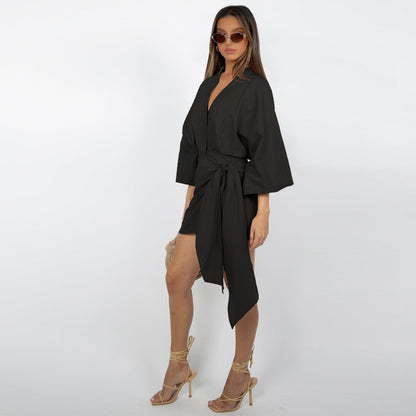 🎁New arrival 50% OFF💥Women's V-Neck Wrap Dress