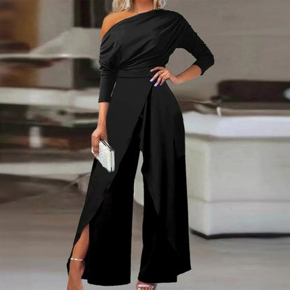Women's Elegant One-Shoulder Jumpsuit