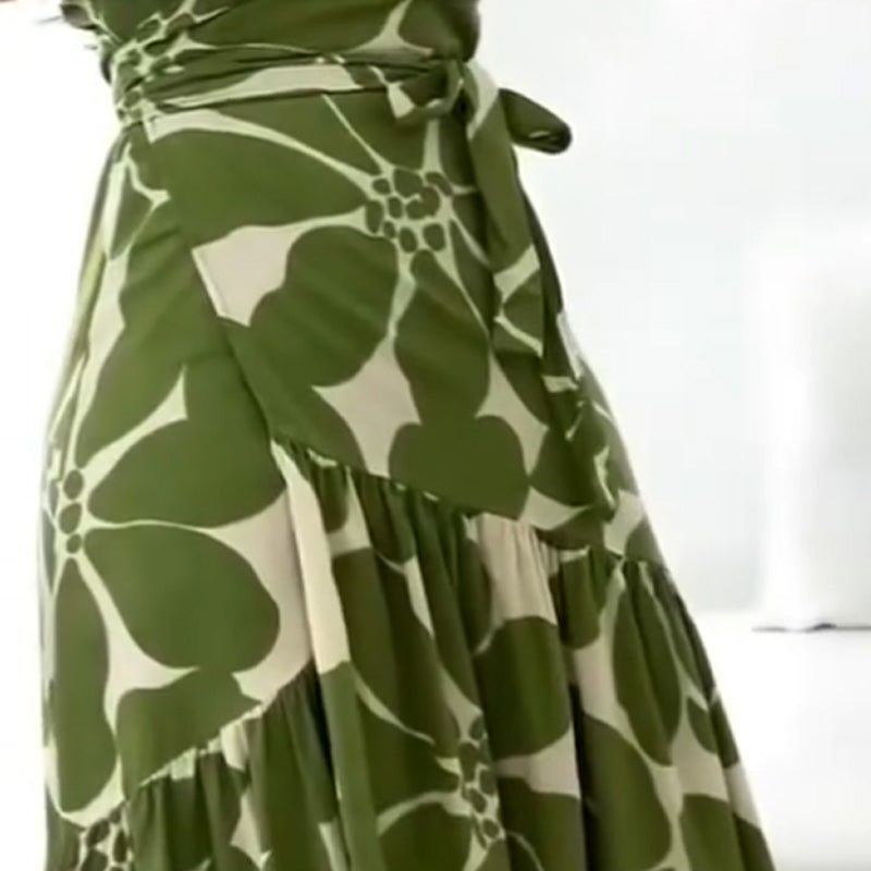 Women's Fashion Printed Spaghetti Strap Dress
